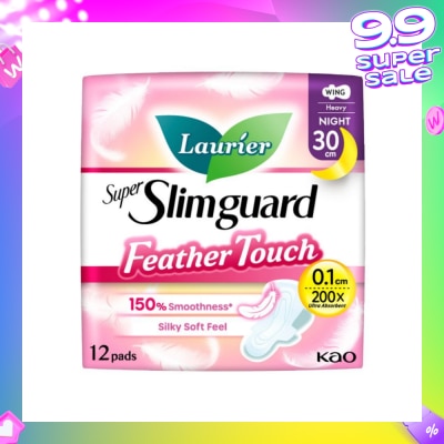 LAURIER Super Slimguard Night Feather Touch Wing Heavy Sanitary Pad 30cm 12s
