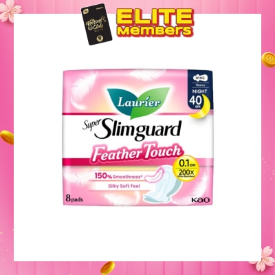 LAURIER Super Slimguard Night Feather Touch Wing Heavy Sanitary Pad 40cm 8s