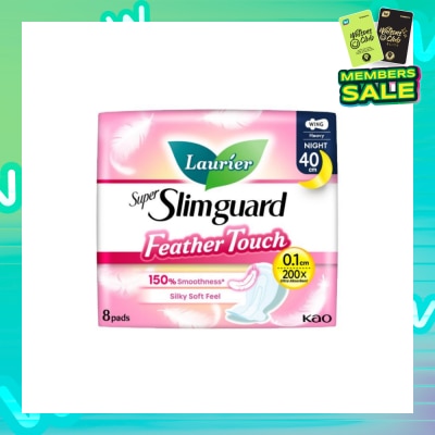 LAURIER Super Slimguard Night Feather Touch Wing Heavy Sanitary Pad 40cm 8s