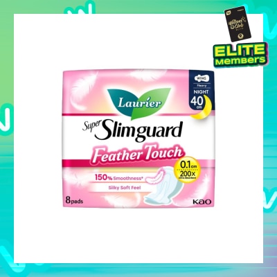 LAURIER Super Slimguard Night Feather Touch Wing Heavy Sanitary Pad 40cm 8s