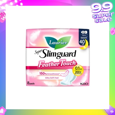 LAURIER Super Slimguard Night Feather Touch Wing Heavy Sanitary Pad 40cm 8s