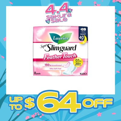 LAURIER - Super Slimguard Night Feather Touch Wing Heavy Sanitary Pad 40cm 8s