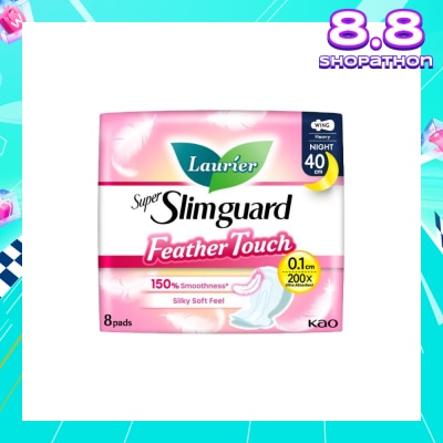 LAURIER Super Slimguard Night Feather Touch Wing Heavy Sanitary Pad 40cm 8s