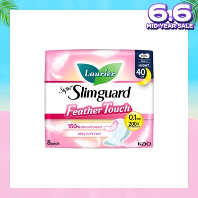 LAURIER Super Slimguard Night Feather Touch Wing Heavy Sanitary Pad 40cm 8s