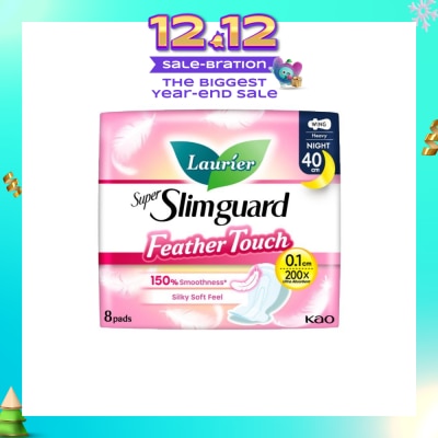 LAURIER Super Slimguard Night Feather Touch Wing Heavy Sanitary Pad 40cm 8s