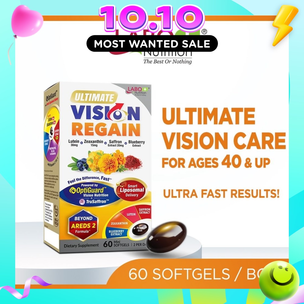 Ultimate VisionREGAIN Eye Health Supplement with Lutein, Zeaxanthin & Saffron Softgel 60s image