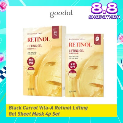 GOODAL Black Carrot Vita-A Retinol Lifting Gel Sheet Mask 4s