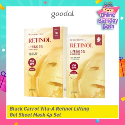 GOODAL Black Carrot Vita-A Retinol Lifting Gel Sheet Mask 4s