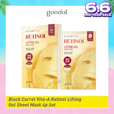 GOODAL Black Carrot Vita-A Retinol Lifting Gel Sheet Mask 4s