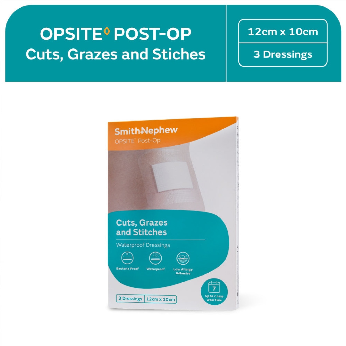 Opsite Post-Op Dressing 12cm x 10cm 3s