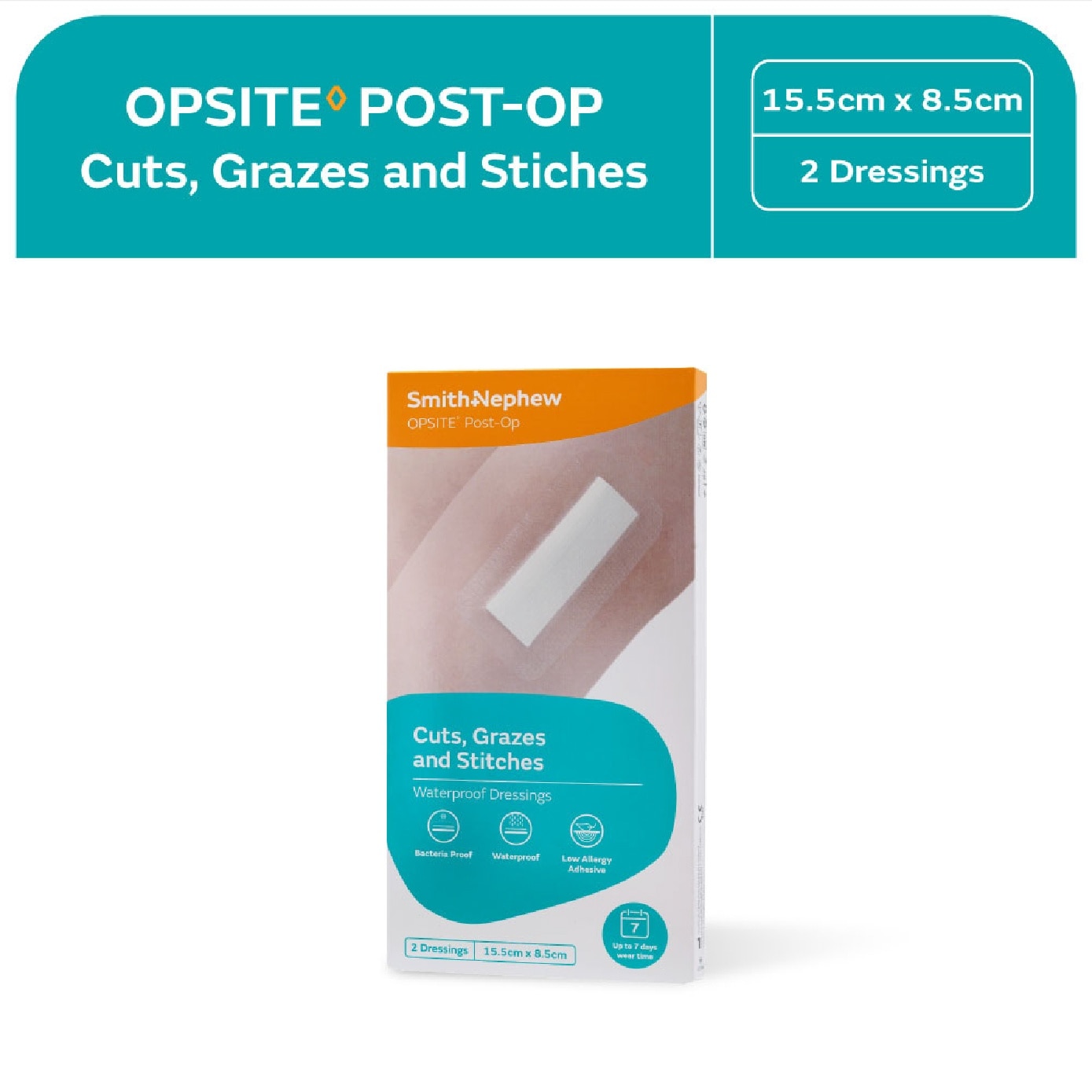 Opsite Post-Op Dressing 15.5cm x 8.5cm 2s