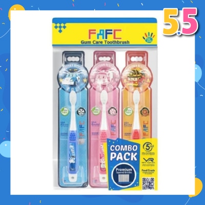 FAFC Robocar Poli Hook Kids Toothbrush Combo Assorted Design 3s