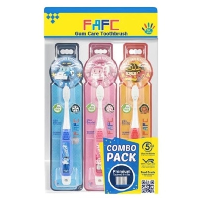 FAFC Robocar Poli Hook Kids Toothbrush Combo Assorted Design 3s