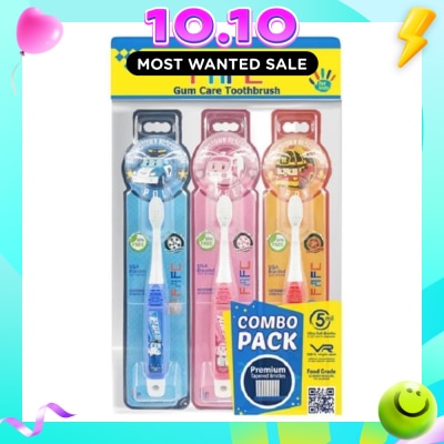 FAFC Robocar Poli Hook Kids Toothbrush Combo Assorted Design 3s image