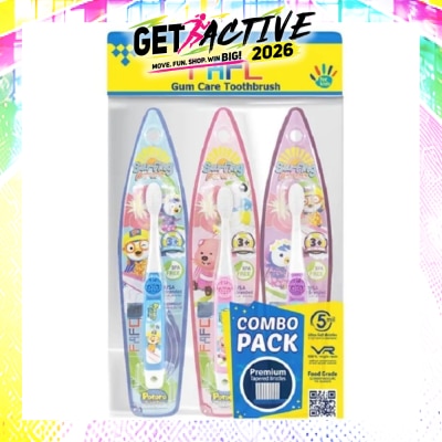 FAFC - Pororo Hook Kids Toothbrush Combo Assorted Design 3s image