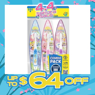 FAFC - Pororo Hook Kids Toothbrush Combo Assorted Design 3s