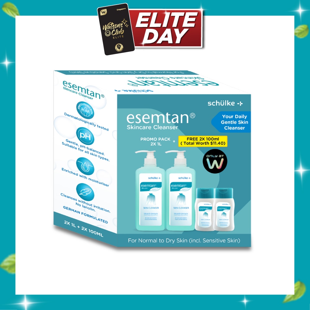 Daily Gentle Skin Cleanser Packset consists of 1L x 2s with Free 100ml x 2s image