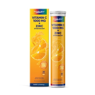 HOLISTIC WAY Vitamin C 1000mg + Zing Effervescent Dietary Supplement Tablet 20s