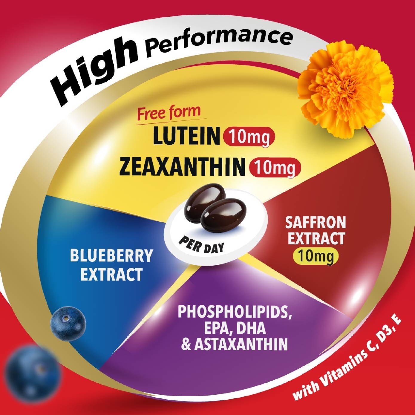 VisionREGAIN Eye Health Supplement with Lutein, Zeaxanthin, & Saffron Softgel 60s image