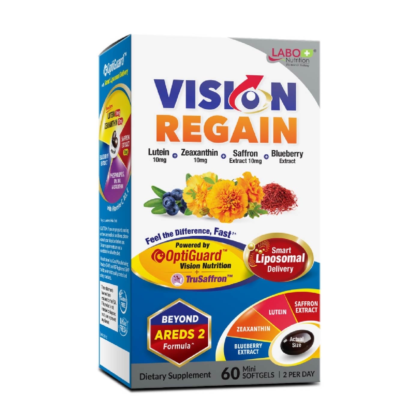 VisionREGAIN Eye Health Supplement with Lutein, Zeaxanthin, & Saffron Softgel 60s image