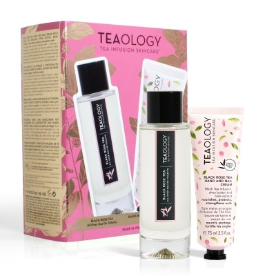 TEAOLOGY Black Rose Xmas Set (Black Rose Eau De Toilette 100ml + Black Rose Hand & Nail Cream 75ml) 1s