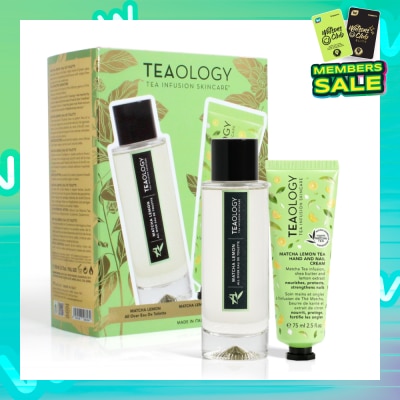 TEAOLOGY Matcha Lemon Packset consists Matcha Lemon Eau De Toilette 100ml + Matcha Lemon Tea Hand & Nail Cream 75ml
