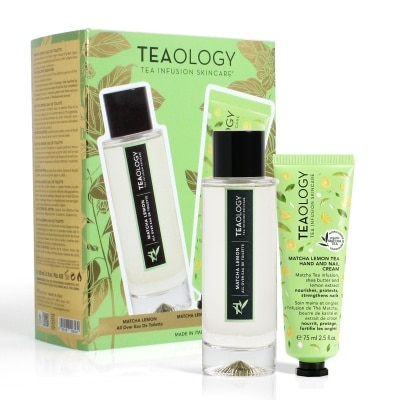 TEAOLOGY Matcha Lemon Xmas Set (Matcha Lemon Eau De Toilette 100ml + Matcha Lemon Tea Hand & Nail Cream 75ml) 1s