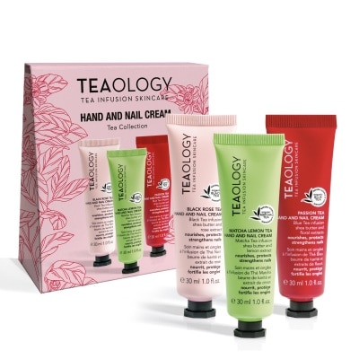 TEAOLOGY Hand & Nail Cream Tea Collection Xmas Set (Black Rose Tea 30ml, Matcha Lemon Tea 30ml & Passion Tea 30ml) 1s