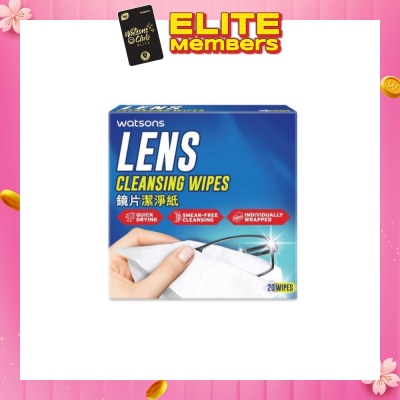WATSONS Quick Drying Lens Cleansing Wipes Individually Packed (Suitable for Cleaning Wide Range of Optical Devices) 20s