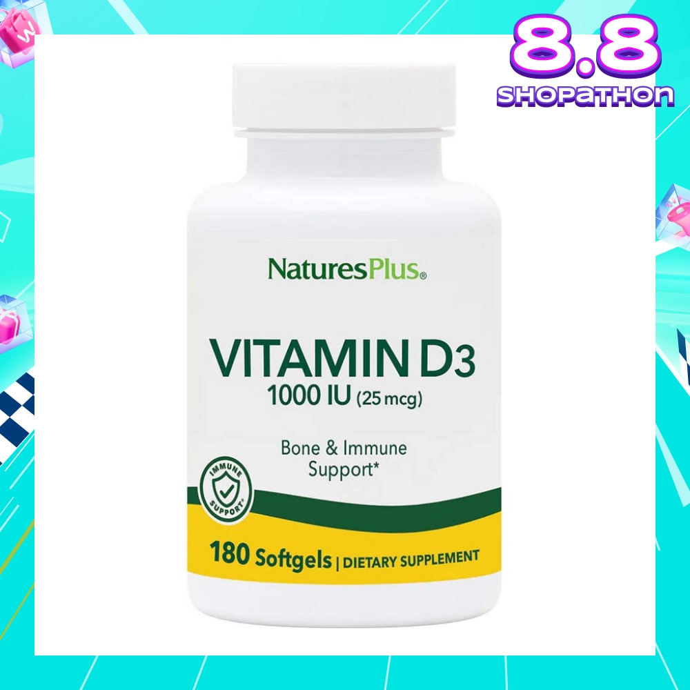 Dietary Supplement Vitamin D3 1000IU Softgels Gluten Free with Bioavailable D3 Active Form 180s