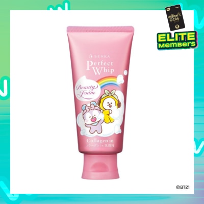 SENKA Perfect Whip BT21 Special Edition Collagen-In Beauty Foam Facial Cleanser (Suitable For Dry & Aging Skin & Firmer Skin) 120g