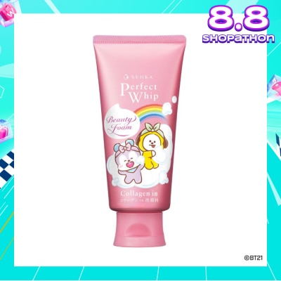 SENKA Perfect Whip BT21 Special Edition Collagen-In Beauty Foam Facial Cleanser (Suitable For Dry & Aging Skin & Firmer Skin) 120g