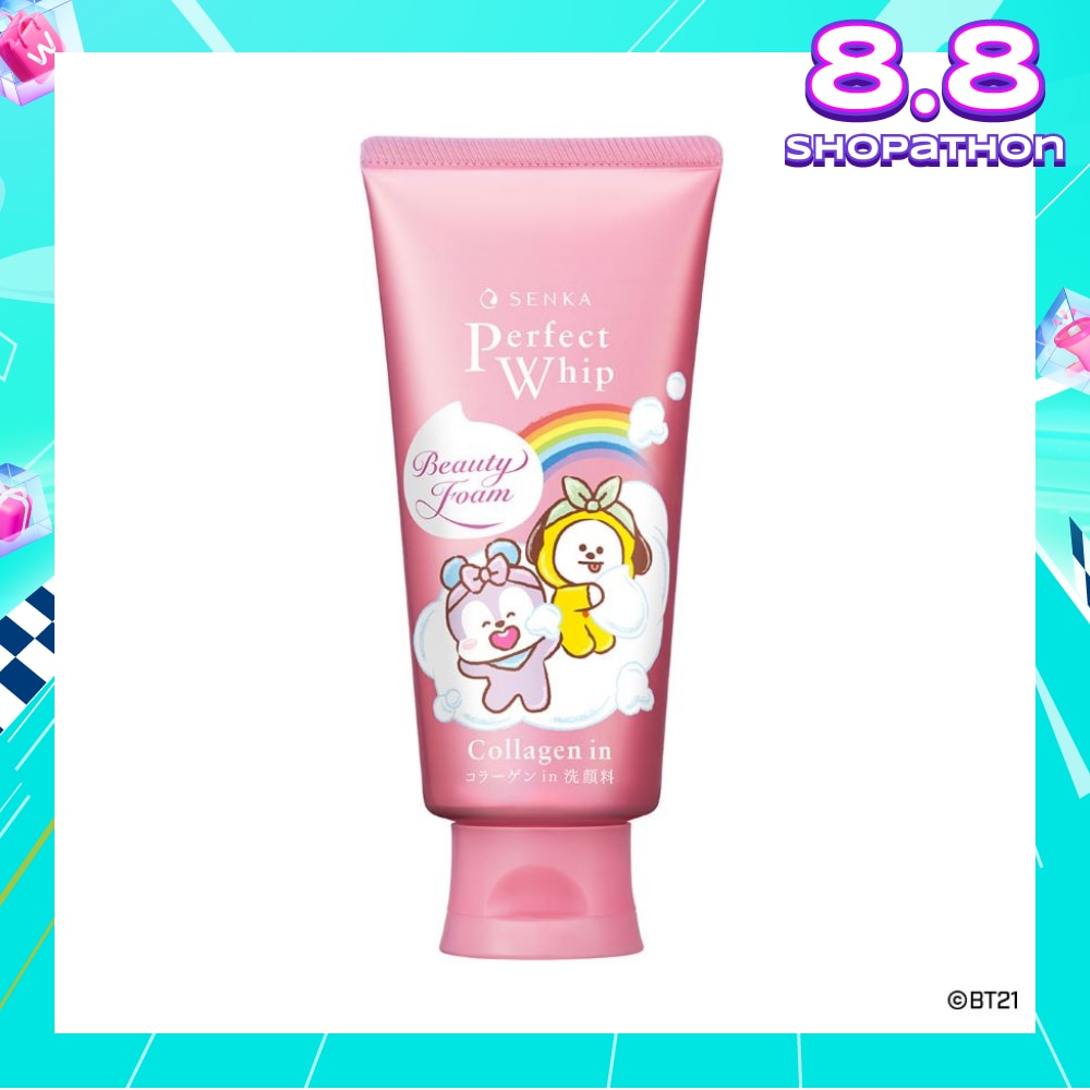 Perfect Whip BT21 Special Edition Collagen-In Beauty Foam Facial Cleanser (Suitable For Dry & Aging Skin & Firmer Skin) 120g