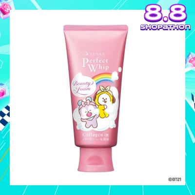 SENKA Perfect Whip BT21 Special Edition Collagen-In Beauty Foam Facial Cleanser (Suitable For Dry & Aging Skin & Firmer Skin) 120g