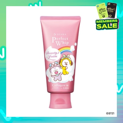 SENKA Perfect Whip BT21 Special Edition Collagen-In Beauty Foam Facial Cleanser (Suitable For Dry & Aging Skin & Firmer Skin) 120g
