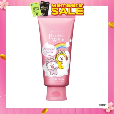 SENKA Perfect Whip BT21 Special Edition Collagen-In Beauty Foam Facial Cleanser (Suitable For Dry & Aging Skin & Firmer Skin) 120g