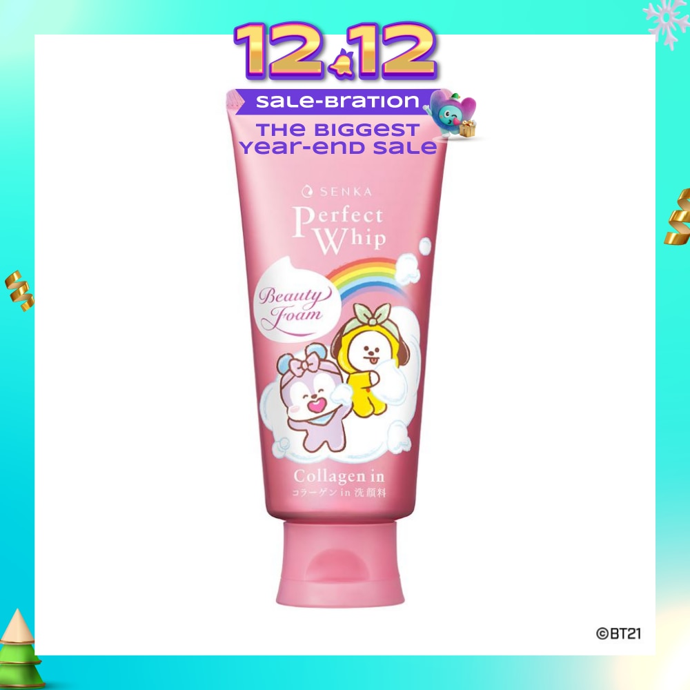 Perfect Whip BT21 Special Edition Collagen-In Beauty Foam Facial Cleanser (Suitable For Dry & Aging Skin & Firmer Skin) 120g