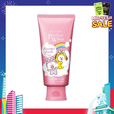 SENKA Perfect Whip BT21 Special Edition Collagen-In Beauty Foam Facial Cleanser (Suitable For Dry & Aging Skin & Firmer Skin) 120g
