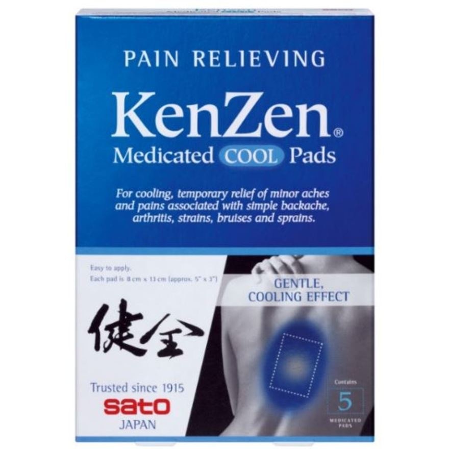 Medicated Cool Pad (Temporary Relief Minor Aches & Pain) 5s