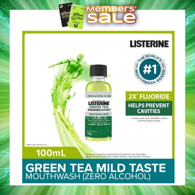 LISTERINE - Listerine Natural Green Tea Zero Alcohol Mouthwash 100ml 