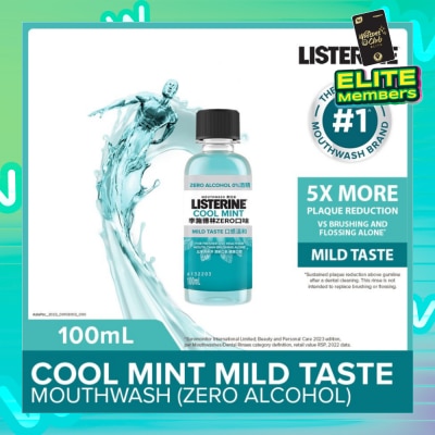 LISTERINE Listerine Zero Non Alcohol Mouthwash Cool Mint Less Intense Taste 100ml
