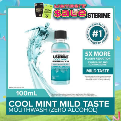 LISTERINE - Listerine Zero Non Alcohol Mouthwash Cool Mint Less Intense Taste 100ml