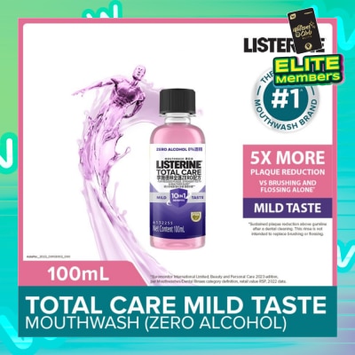LISTERINE Listerine Total Care Zero Mouthwash Non Alcohol With 6-In-1 Benefits 100ml