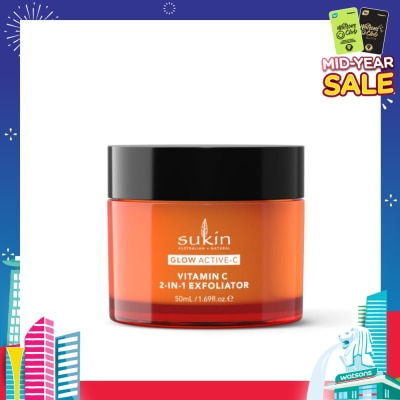 SUKIN Glow Active-C Vitamin C 2-In-1 Exfoliator 50ml