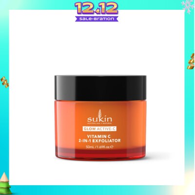 SUKIN Glow Active-C Vitamin C 2-In-1 Exfoliator 50ml