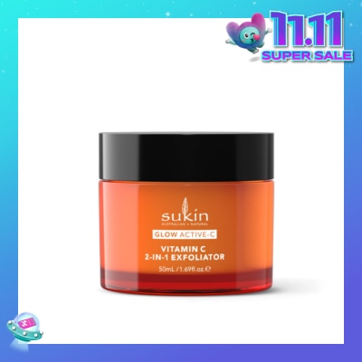 SUKIN Glow Active-C Vitamin C 2-In-1 Exfoliator 50ml