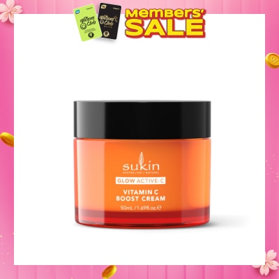 SUKIN Glow Active-C Vitamin C Boost Cream (To Reduce Pigmentation, Dark Spots, Fine Lines, Wrinkles & Uneven Skin Tone) 50ml