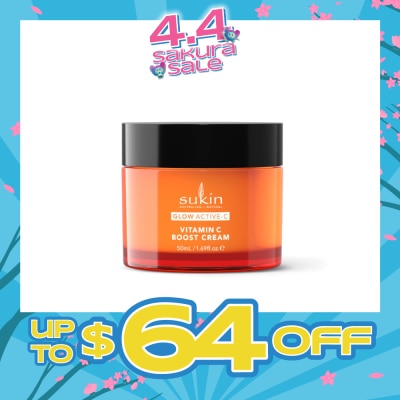 SUKIN - Glow Active-C Vitamin C Boost Cream (To Reduce Pigmentation, Dark Spots, Fine Lines, Wrinkles & Uneven Skin Tone) 50ml