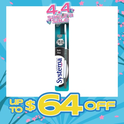 SYSTEMA - Gum Care Anti-Bacterial Charcoal Powdered Bristles Toothbrush 1s