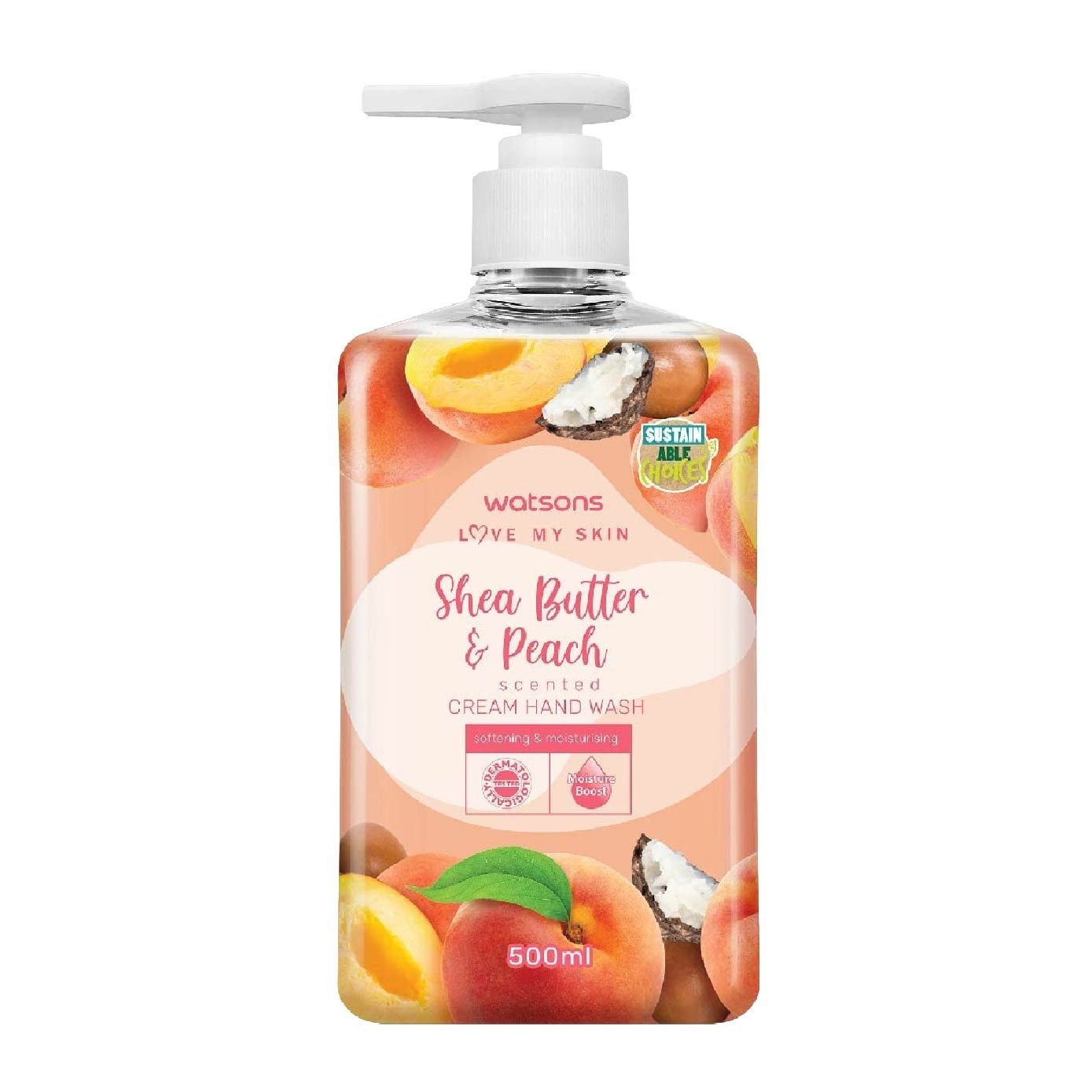 Shea Butter & Peach Scented Cream Hand Wash + Refill Pack Bundle Set 1s image